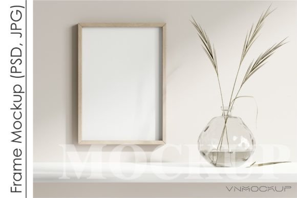 Download Frame Mockup in Minimalist Boho Interior - Premium Bundle