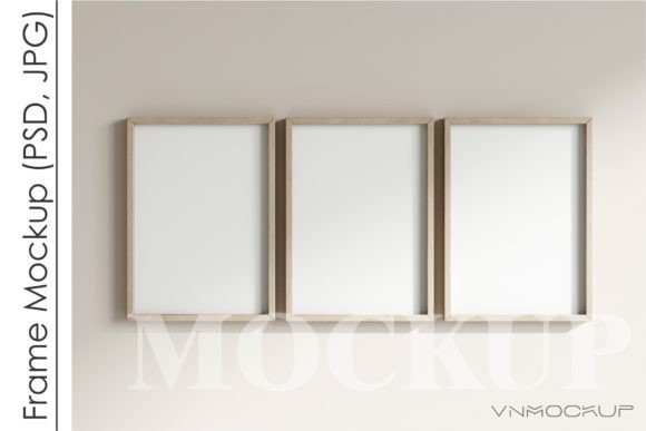 Download Three Frames Mockup in Minimalist Boho - Premium Bundle